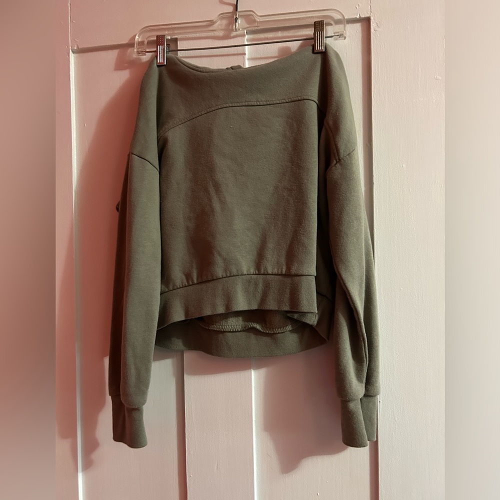 Medium Green Cropped Hoodie